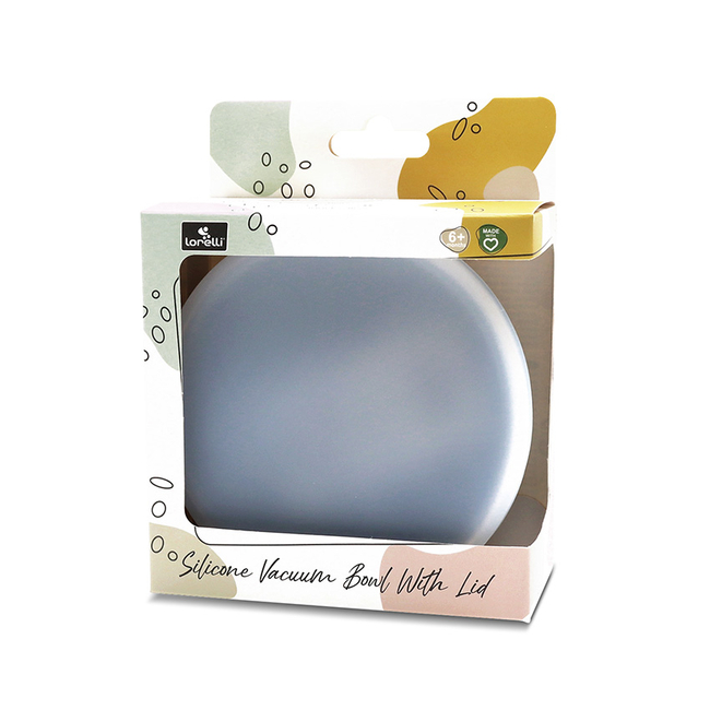 Lorelli Μπολ Σιλικόνης με Καπάκι και Βεντούζα Nature Grey 10230640003