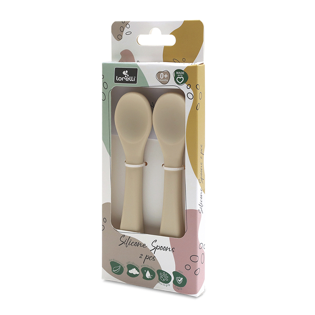 Lorelli SILICONE SPOONS 2PCS NATURAL BEIGE 10230690005