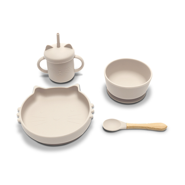 Lorelli SILICONE FEEDING SET 4PCS NATURAL BEIGE 10230700005