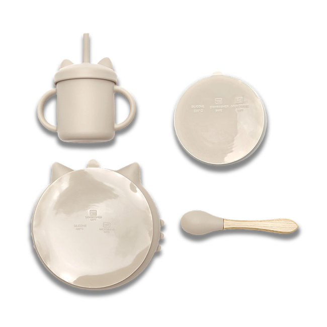 Lorelli SILICONE FEEDING SET 4PCS NATURAL BEIGE 10230700005