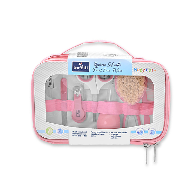 Lorelli Deluxe Βρεφικό Σετ Περιποίησης Μωρού με Θήκη Pink 10240340001