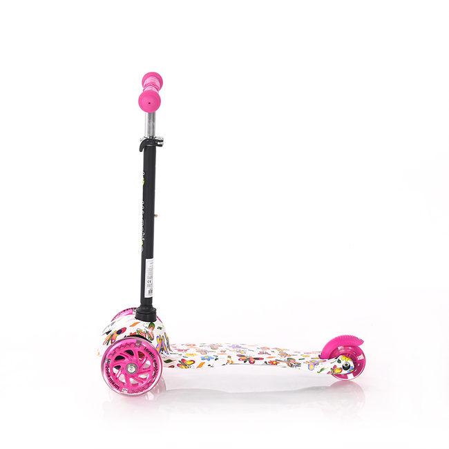 Lorelli Scooter Mini Παιδικό Πατίνι LED 3 Ετών Pink Butterfly 10390010021