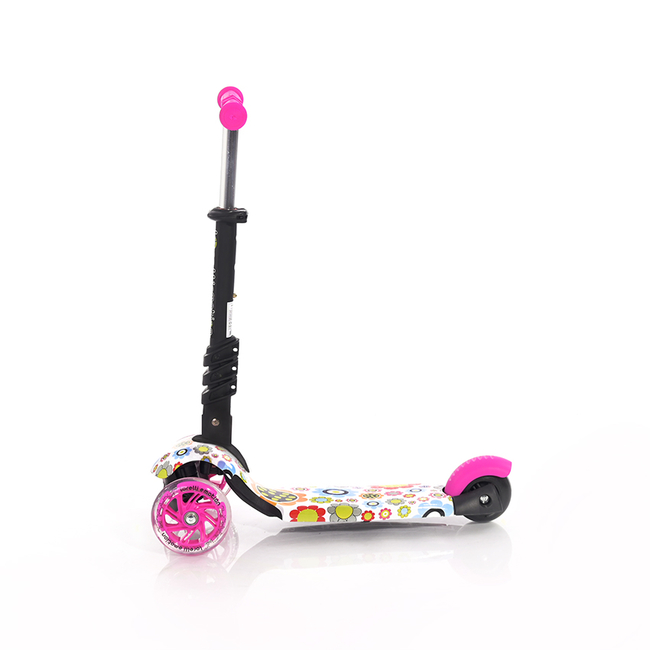 Lorelli Scooter Smart Μετατρεπόμενο Παιδικό Πατίνι με Κάθισμα LED 3 ετών Pink Flowers 10390020016