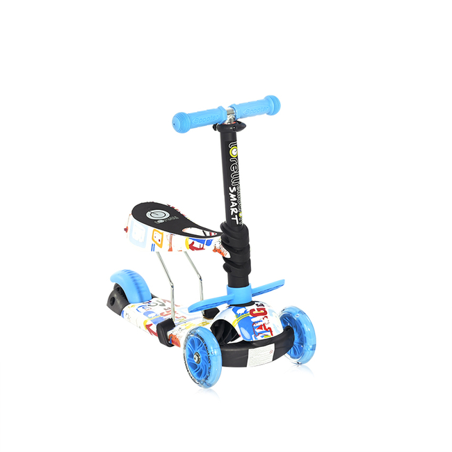 Lorelli Scooter Smart Μετατρεπόμενο Παιδικό Πατίνι με Κάθισμα LED 3 ετών Blue Tracery  10390020018