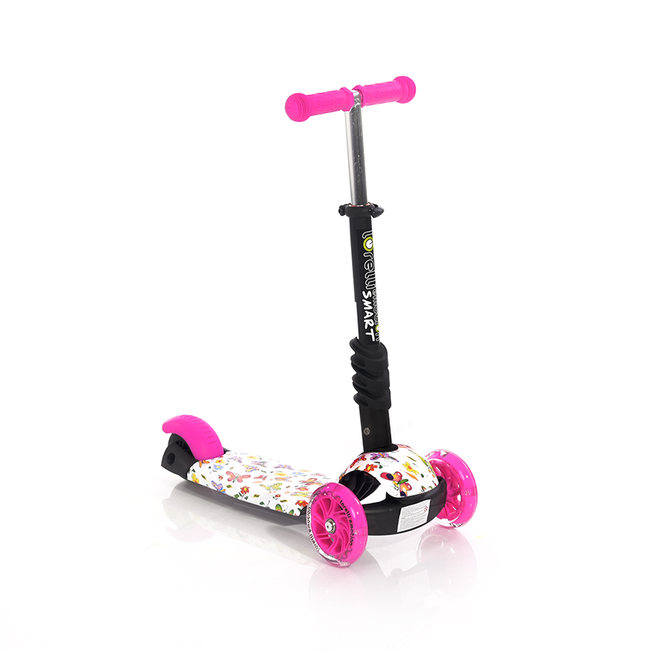 Lorelli Scooter Smart Μετατρεπόμενο Παιδικό Πατίνι με Κάθισμα LED 3 ετών Pink Butterfly 10390020021