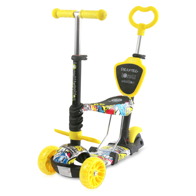 Lorelli Draxter PLUS Children's Scooter with Parent Handle LED 3 years Graffity Smile 10390140019