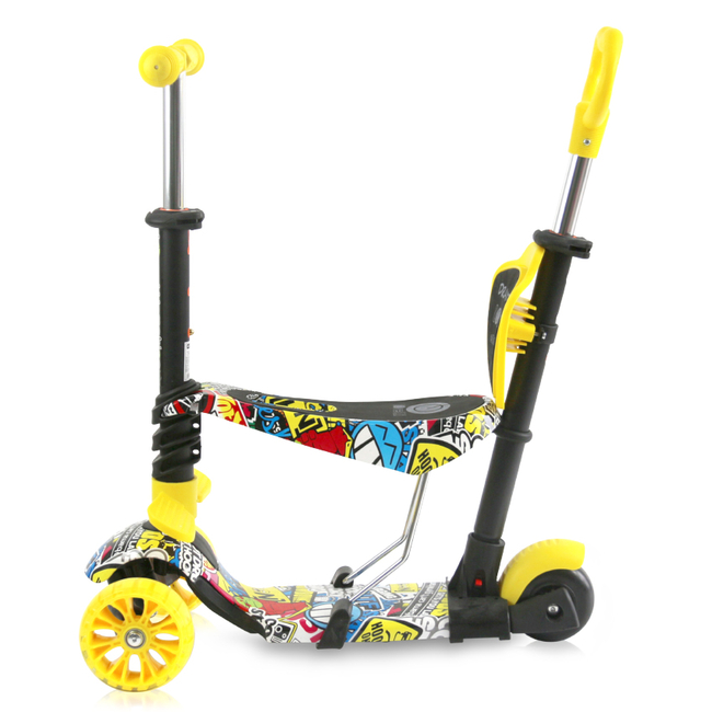 Lorelli Draxter PLUS Children's Scooter with Parent Handle LED 3 years Graffity Smile 10390140019