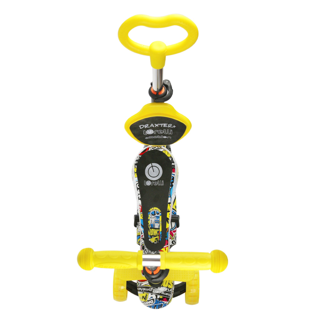 Lorelli Draxter PLUS Children's Scooter with Parent Handle LED 3 years Graffity Smile 10390140019