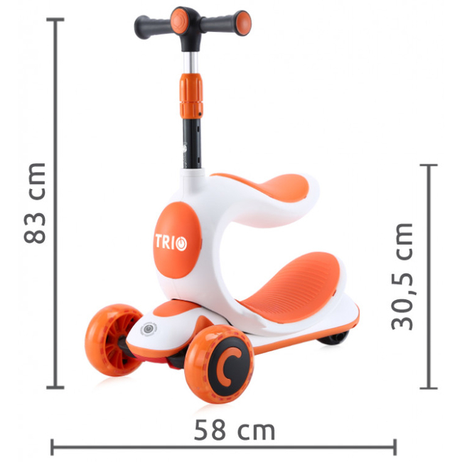 Lorelli Scooter Trio Kids with 3 Wheels 3 + years Beige 10390150001