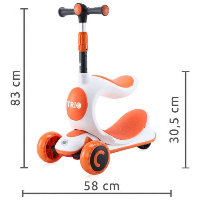 Lorelli Scooter Trio Kids with 3 Wheels 3 + years Orange 10390150003