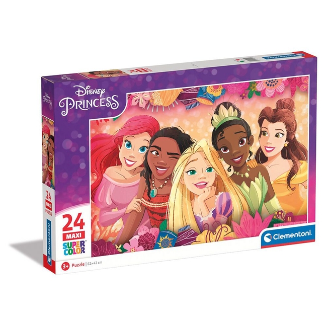 Clementoni Children's Puzzle Maxi Supercolor Disney Princesses 24 pcs