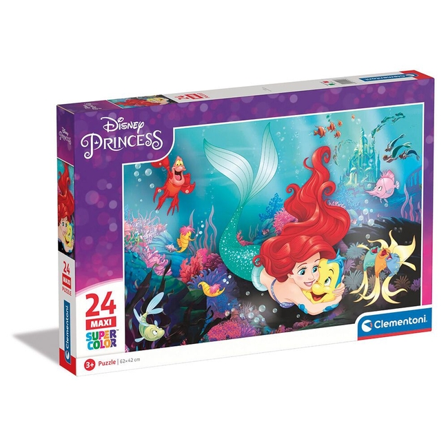 Clementoni Children's Puzzle Maxi Supercolor Disney The Little Mermaid 24 pcs