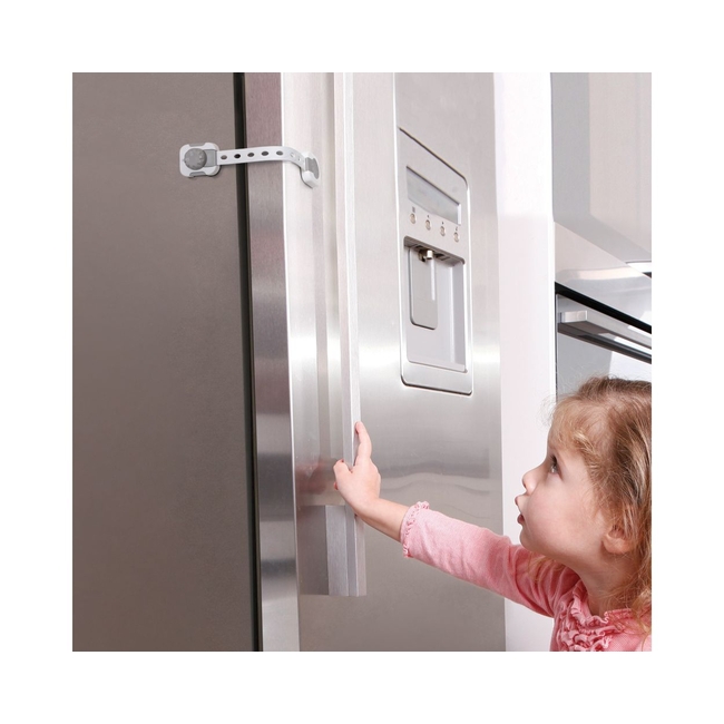 Dreambaby Twist N' Lock Protector for Cabinets & Drawers with White-Grey Plastic Sticker 22cm. BR74693