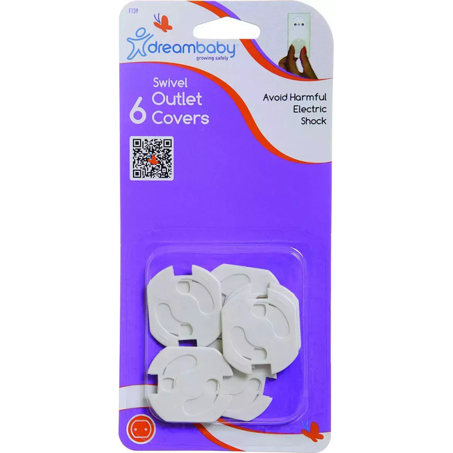 Dreambaby Protective Covers for Sockets made of Plastic in White Color 6pcs BR74712
