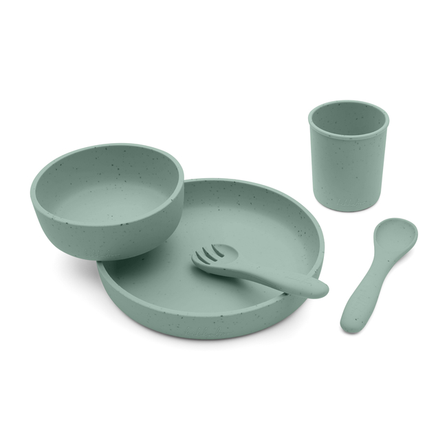 Kikka Boo Σετ Φαγητού 5 τεμαχίων Platinum Silicone Sage 31302050001