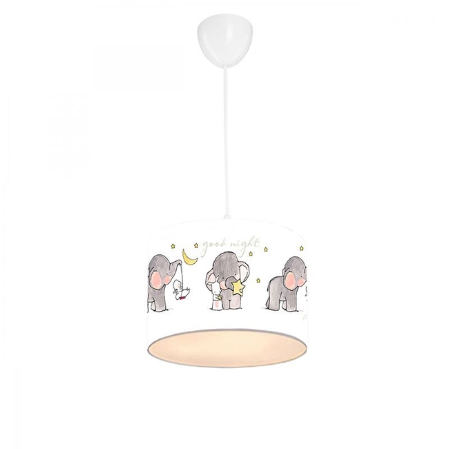 Children's single-light ceiling lamp PWL-1094 pakoworld E27 white-grey Φ24x70cm