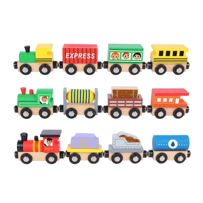 Tooky Toys Tooky Toy TH647 Σετ ξύλινο τρένο 13 τεμαχίων 6972633373827
