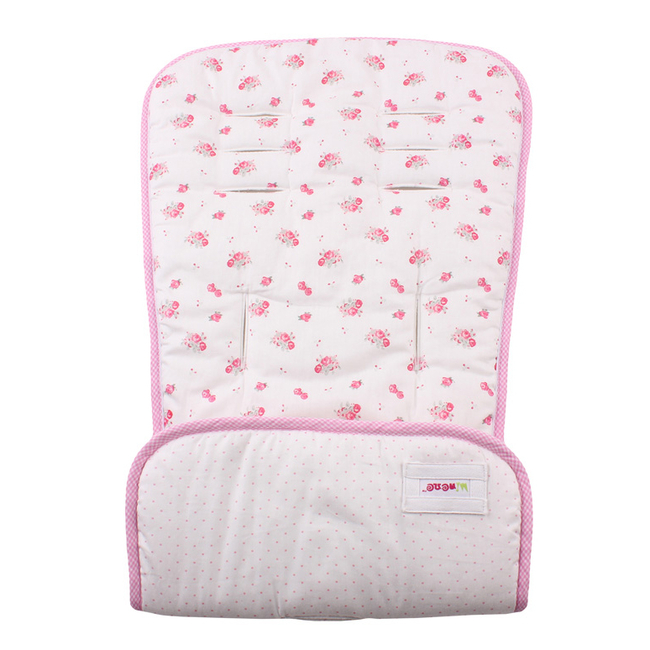 Minene Double Sided Stroller Cover 35x75cm Cream Floral/Pink Dots MN21032