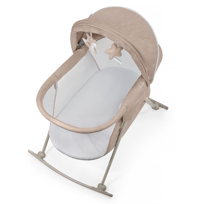 Kinderkraft LOVI Βρεφικό Λίκνο 3 σε 1 Beige KKLLOVIBEG0000