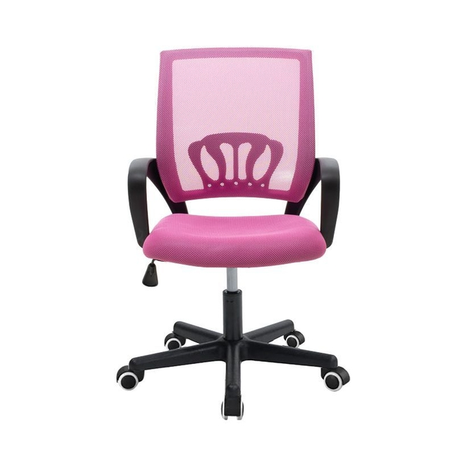 Office chair Berto I pakoworld mesh fabric pink 56x47x85-95cm