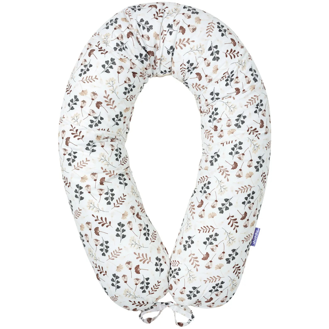 JUKKI V Type Multifunctional Nursing and Pregnancy Pillow 170cm Boho Garden & Εκρού βελούδο