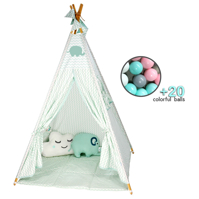 BEBE STARS CHILDREN'S ELEPHANT TENT WITH 20 BALLS 302-184