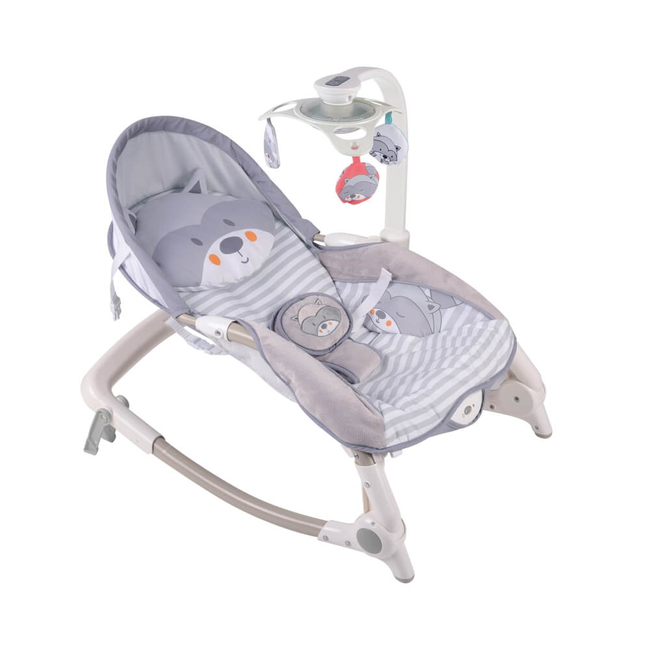 Bebe Stars Μουσικό Ρηλάξ με Δόνηση Raccoon 314-186 (Δώρο Super Απαλή Κουβερτούλα)