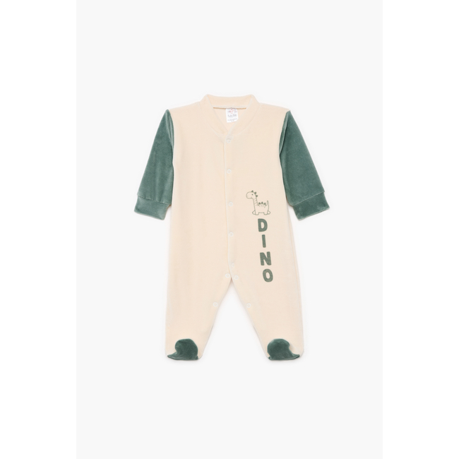 Pretty Baby Φορμάκι Χειμερινό Βελούδο Μακρύ Μανίκι Dino