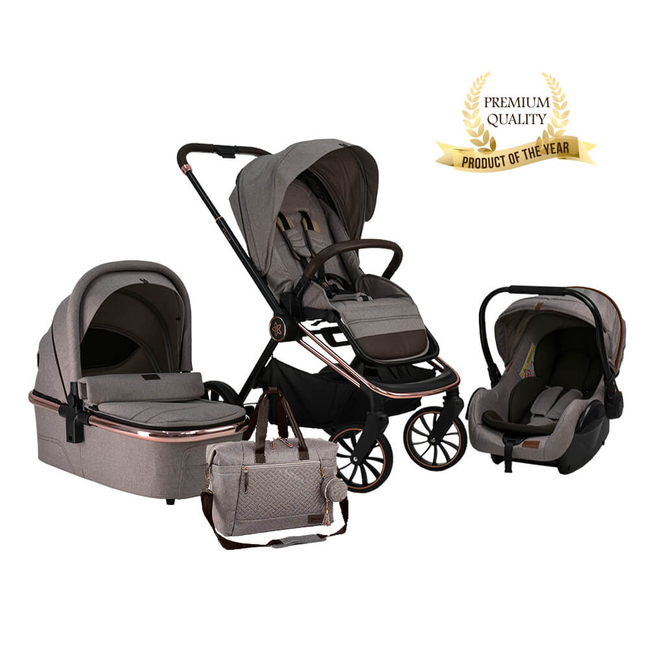 BEBE STARS MULTI STROLLER JEWEL 3 IN 1 MARBLE BEIGE 350-182