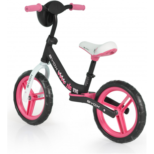 Byox Zig Zag Παιδικό Ποδήλατο Ισορροπίας 24+μηνών με Αξεσουάρ Pink 3800146201302