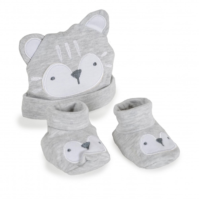 Cangaroo Rey Set Children's Cap with Socks Fabric Grey 3800146269678