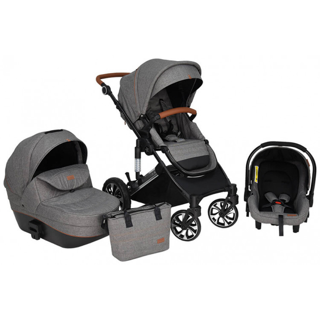 Bebe Stars Belize 3 in 1 Πολυκαρότσι με Αξεσουάρ Grey 390T-186