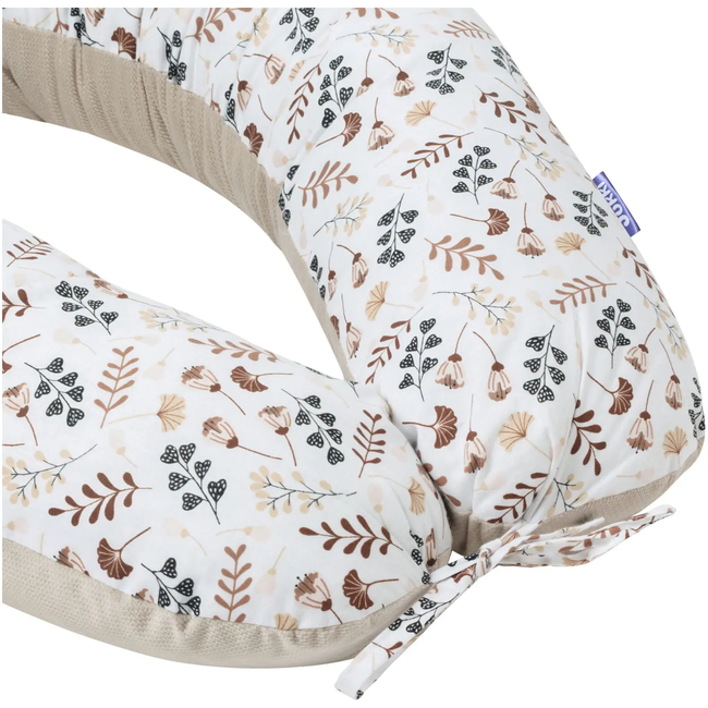 JUKKI V Type Multifunctional Nursing and Pregnancy Pillow 170cm Boho Garden & Εκρού βελούδο