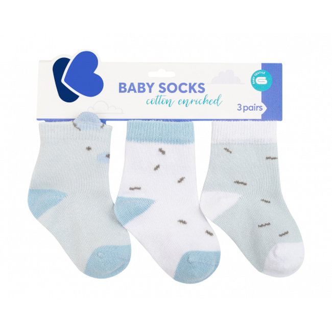 Baby socks with 3D ears Bear with me Blue 1-2 y