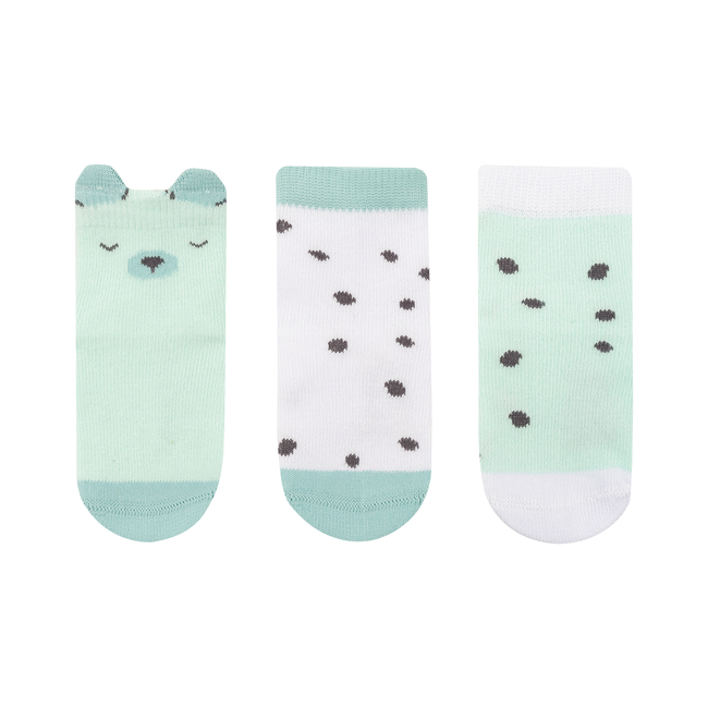 Kikka Boo Baby socks with 3D ears Bear with me Mint