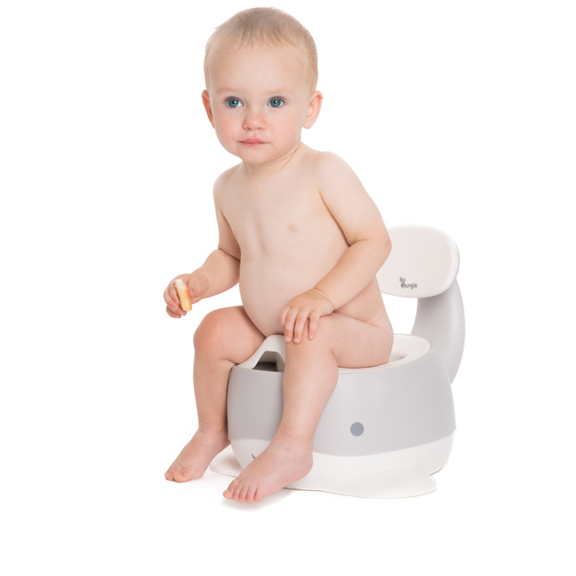 Bo Jungle: Training potty with whale lid & seat- 2 in 1- Grey BJ-B410410