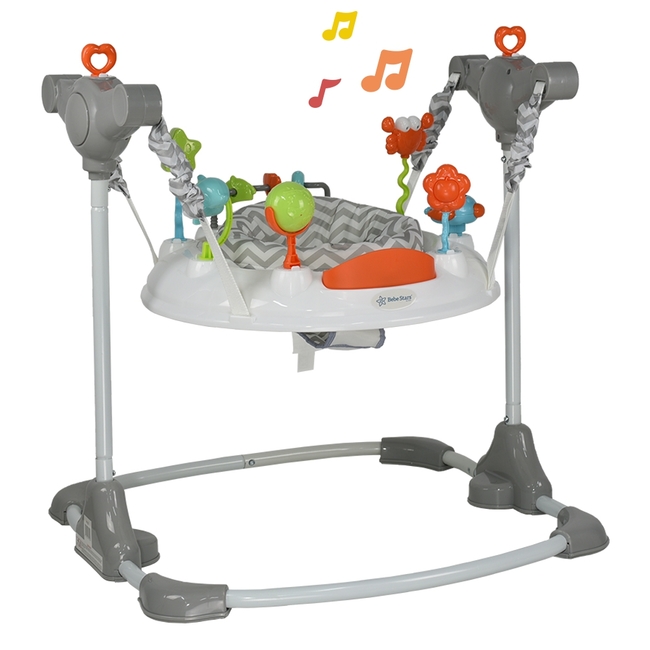 Bebe Stars TRAMPOLINE SEA ANIMALS STEEL GREY 4105