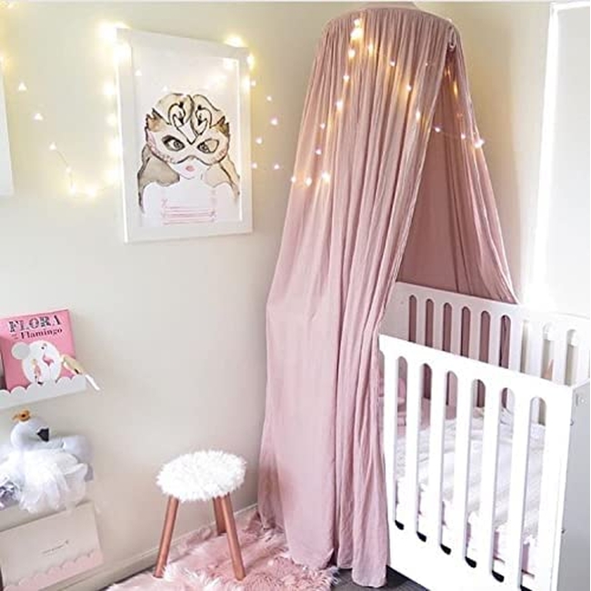 OEM Large Princely Cotton Mosquito Net For Kids Room Pink