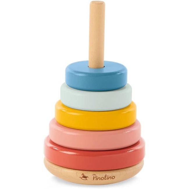 Pinolino Ruby Wooden Pyramid Toy 12+m colorful stacking toy