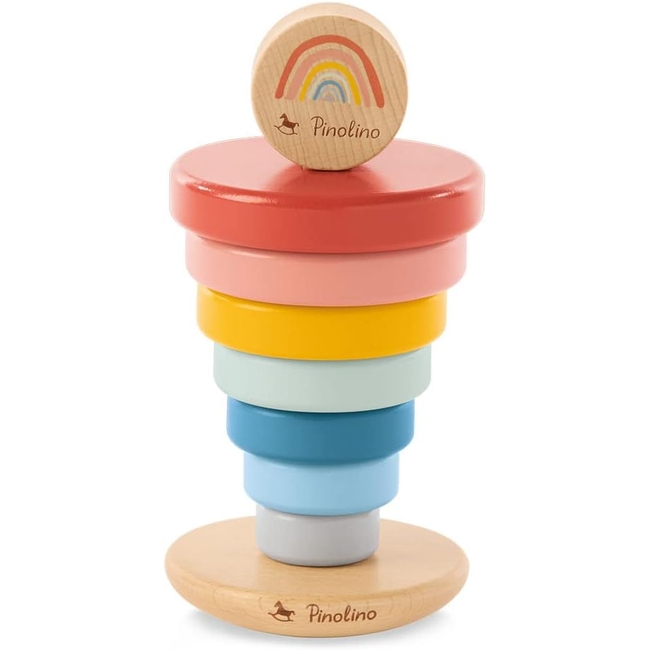 Pinolino Ruby Wooden Pyramid Toy 12+m colorful stacking toy