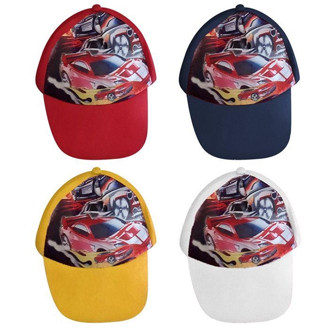 Jockey Hat for Boys with cars design