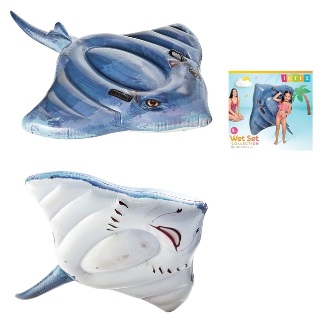 Intex Stingray Children's Inflatable Ride On Sea with Handles Blue 188cm 42-2679