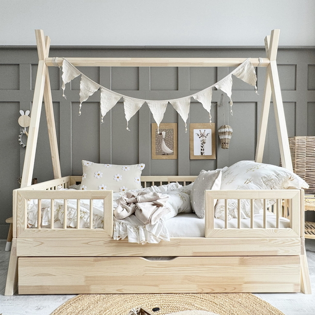 Luletto Tipi Duo Plus  – Κρεβάτι Tipi Με Κάγκελα & Συρτάρι Με 2η Θέση Ύπνου