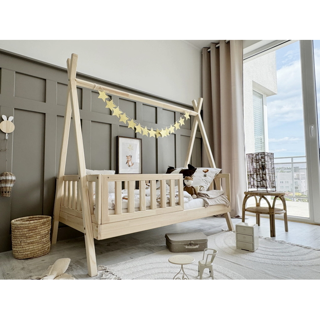 Luletto Tipi Plus – Παιδικό Κρεβάτι Tipi Με Κάγκελο & Συρτάρι Ύπνου