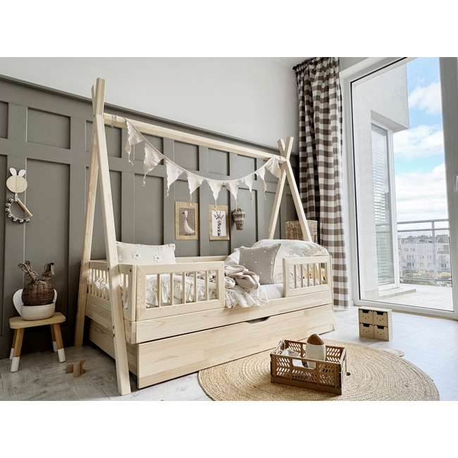 Luletto Tipi Duo Plus  – Κρεβάτι Tipi Με Κάγκελα & Συρτάρι Με 2η Θέση Ύπνου