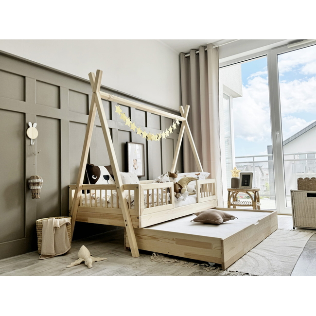 Luletto Tipi Duo Plus  – Κρεβάτι Tipi Με Κάγκελα & Συρτάρι Με 2η Θέση Ύπνου