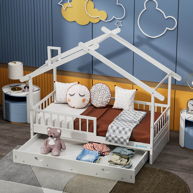Bebe Stars Moonlight Παιδικό Κρεβάτι Montessori για στρώμα 90x200cm 436-02