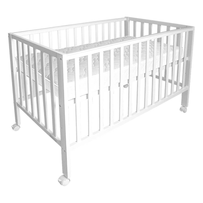 Bebe Stars Amour Βρεφική Κούνια για στρώμα 60x130εκ Λευκό 454-02