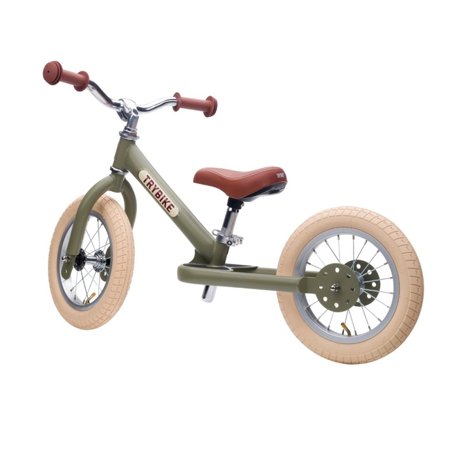 Trybike Ποδήλατο Ισορροπίας Vintage 15+ μηνών Πράσινο Ματ TBS-2-GRN-M-VIN