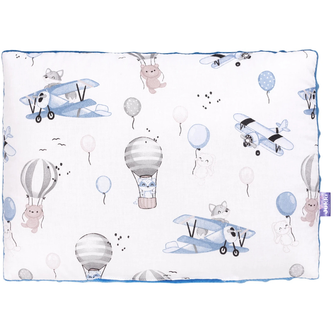 Jukki Baby Φωλιά Για Βρέφη 100x55 Σετ 5 τμχ Υφασμα Minky Balloon Travel Blue Denim 5904506810857